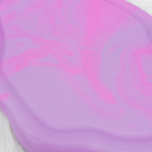Wolkenteller oval 25cm - flieder / rosa / Marmor Effekt - matt